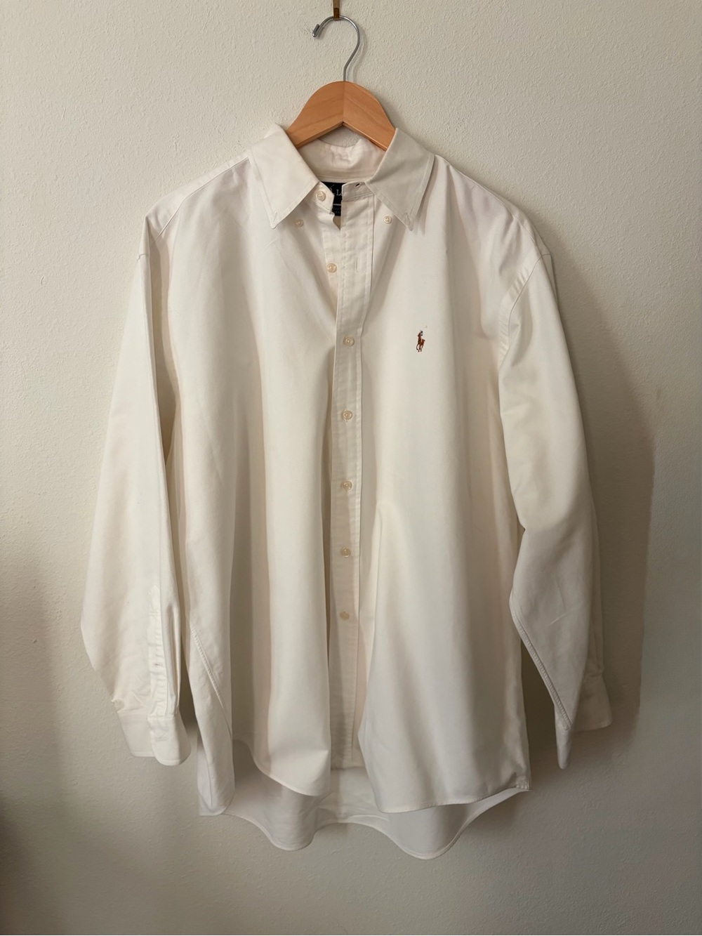 Vintage Ralph Lauren Yarmouth White Oxford Shirt Size 17 34